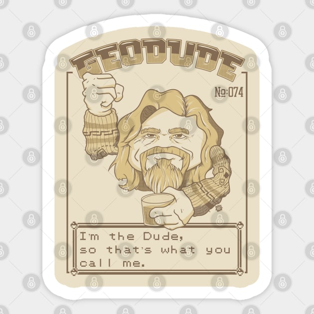 The Dude Sticker by Vallegrito